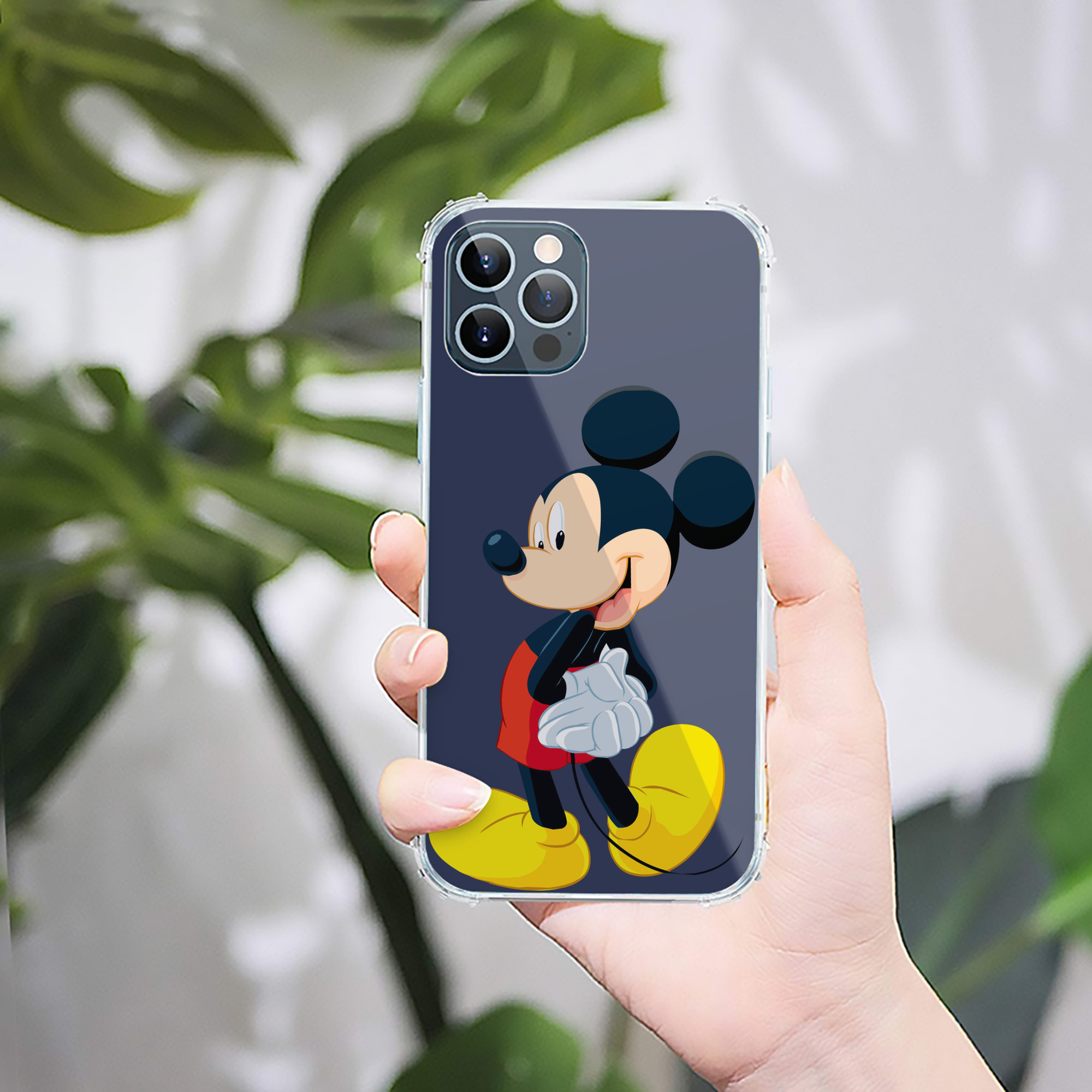（画像用） ミッキーマウス Mickey Mouse 【iPhone 12シリーズ対応】透明スマホケース（クリアソフトケース）